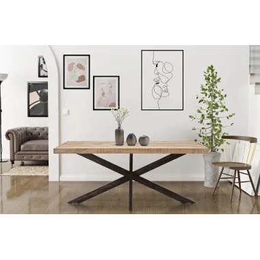 Stół jadalny 180X90X77 cm (Drewno akacjowe Nicolita)